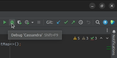 Debugging Apache Cassandra in IntelliJ IDEA