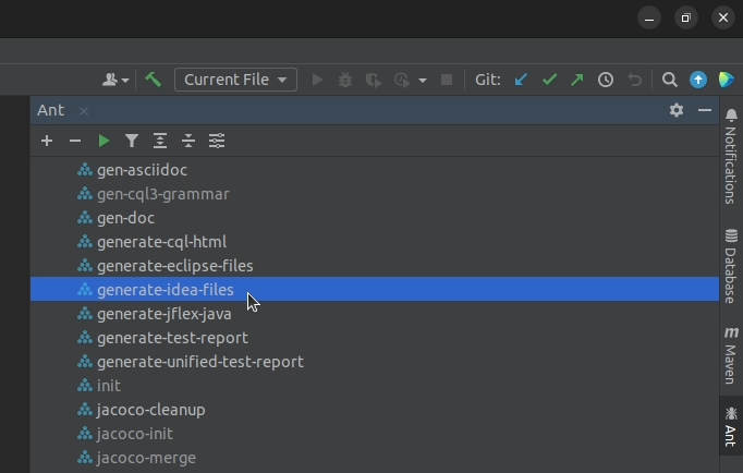 Debugging Apache Cassandra in IntelliJ IDEA